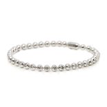 Cartier 18k White Gold Perles de Diamants Bracelet