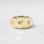 Cartier 18k Yellow Gold 1.00ct Diamond Bombe Ring with Pouch Only