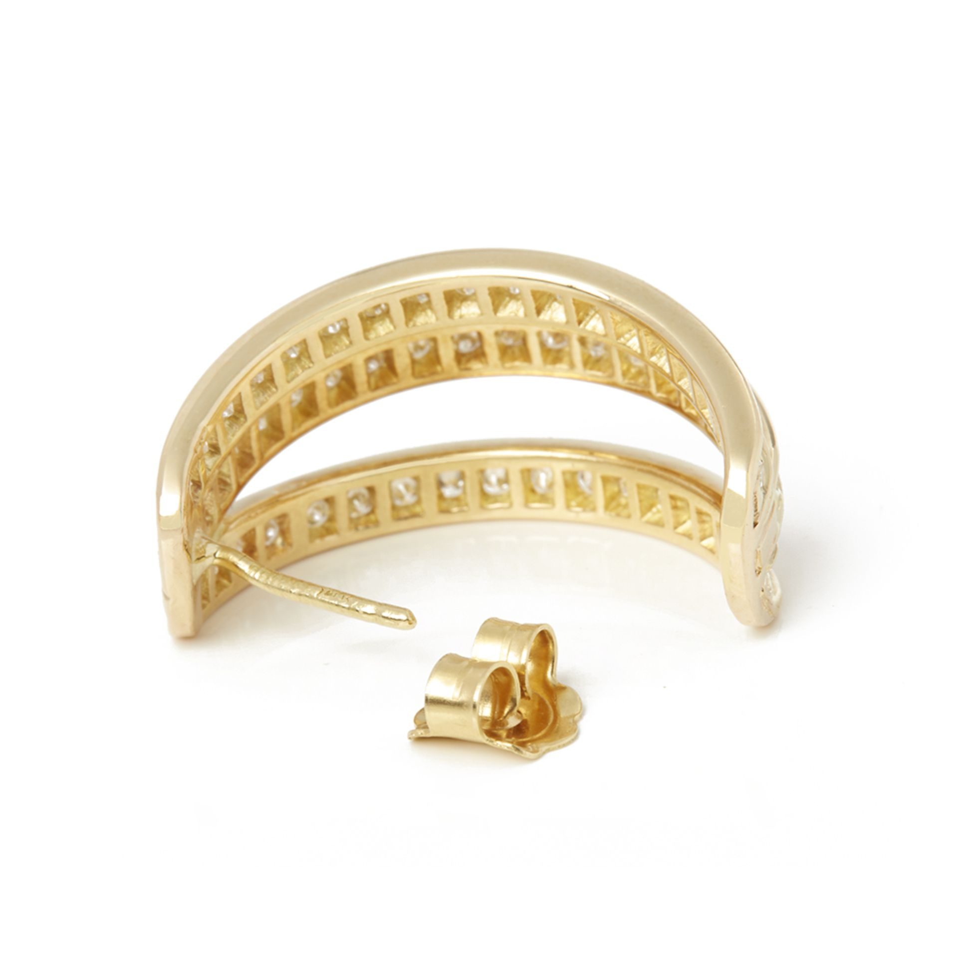 Cartier 18k Yellow Gold Diamond Trinity Earrings - Image 6 of 8