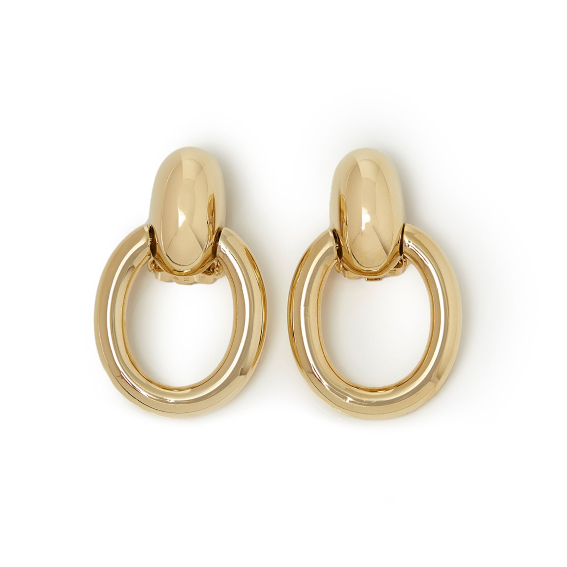 Cartier 18k Yellow Gold Door Knocker Earrings