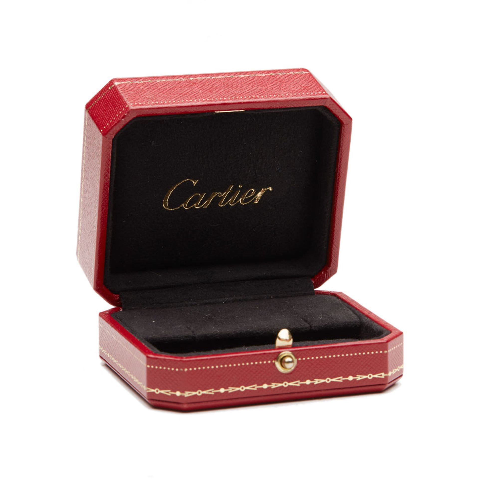 Cartier 18k Yellow Gold Double Hoop Diamond Earrings - Image 10 of 10