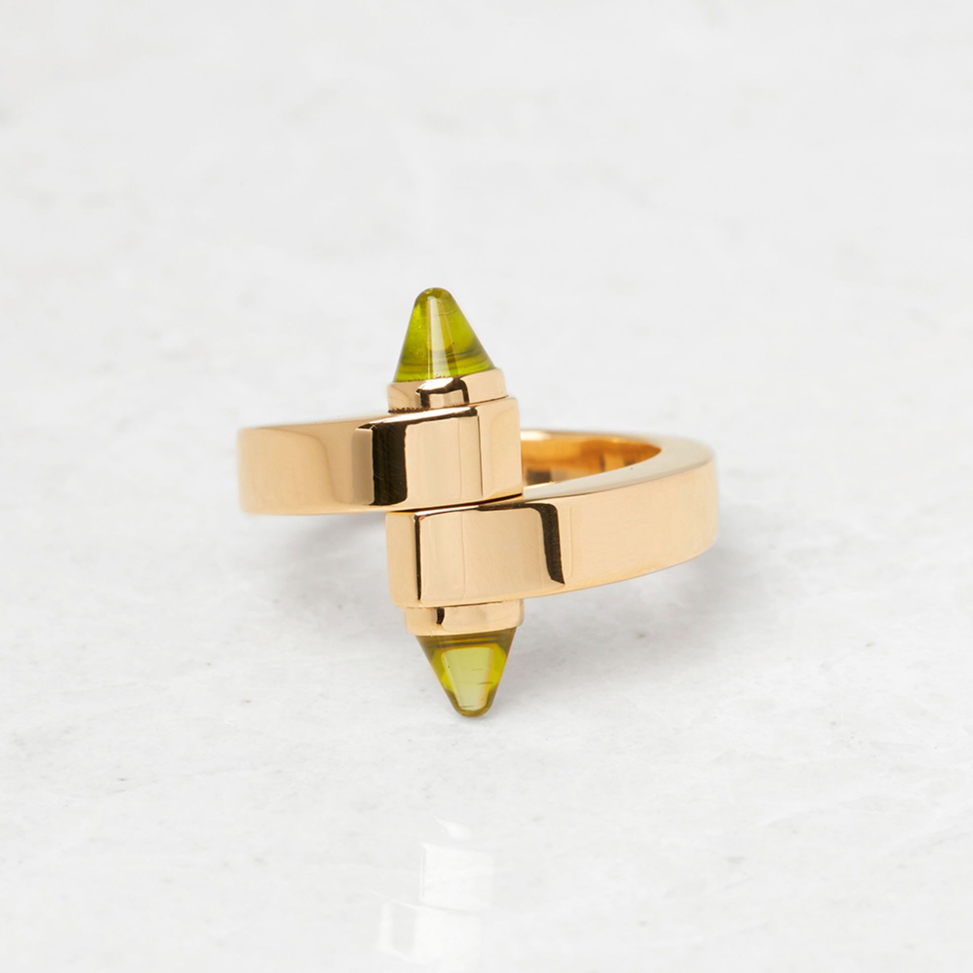 Cartier 18k Yellow Gold Peridot Menotte Ring - Bild 2 aus 9