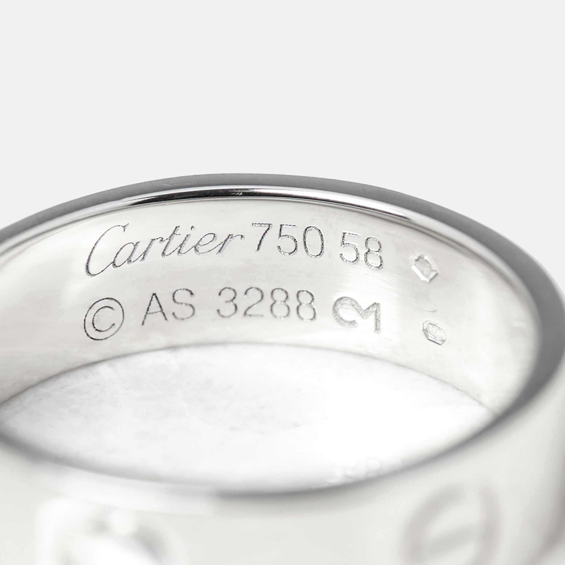 Cartier 18k White Gold Love Ring - Image 6 of 7