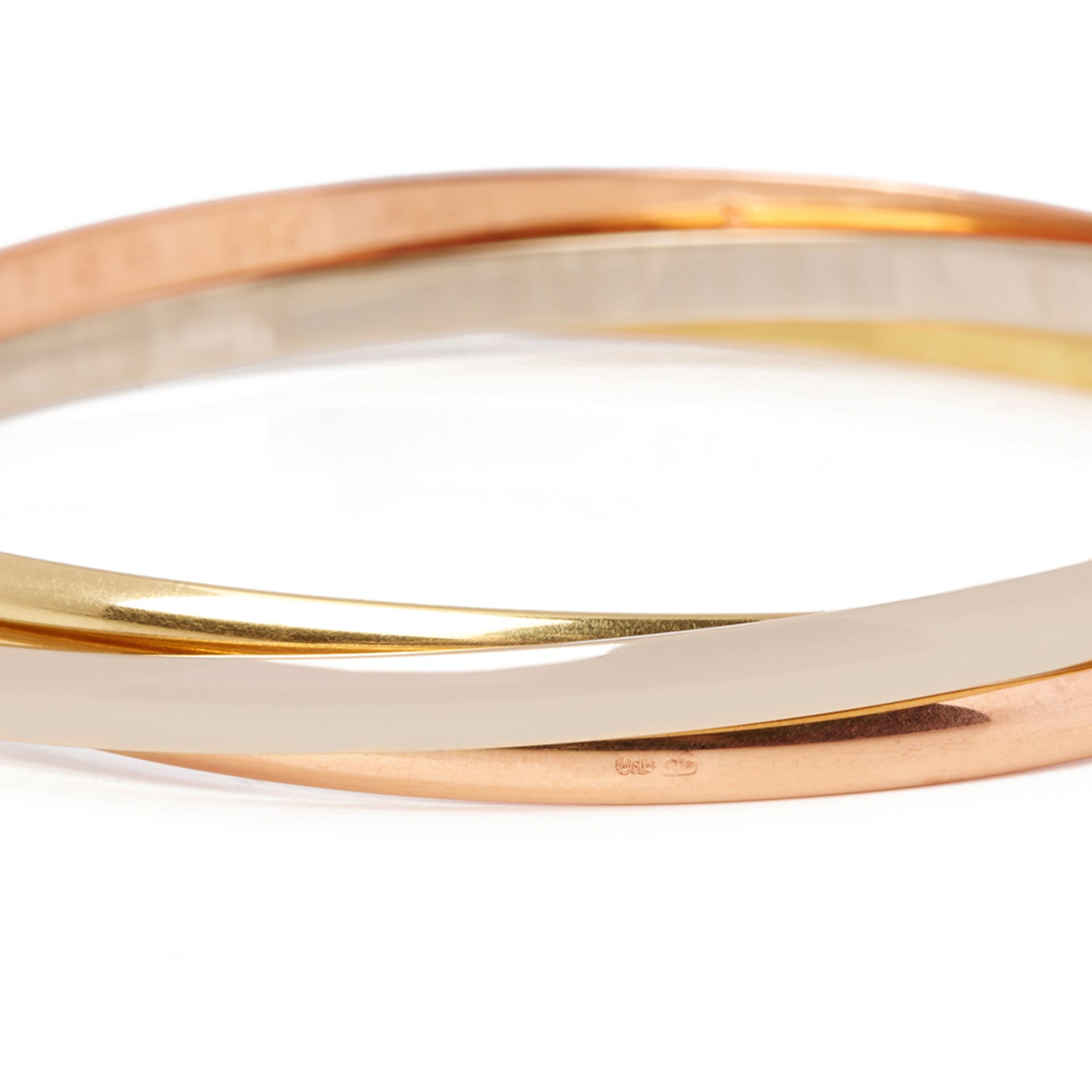 Cartier 18k Yellow, White & Rose Gold Trinity Bracelet - Bild 3 aus 10