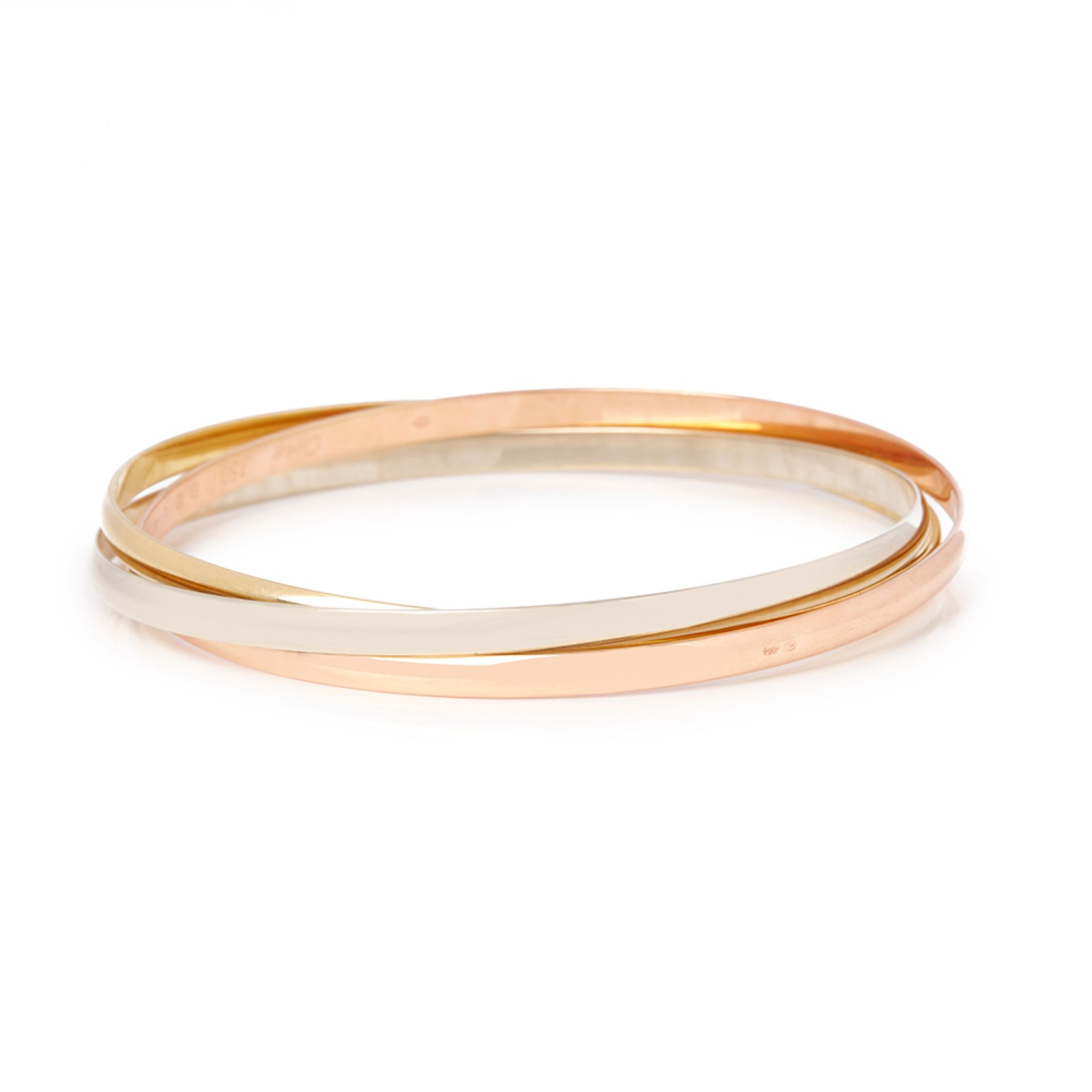 Cartier 18k Yellow, White & Rose Gold Trinity Bracelet - Image 2 of 10