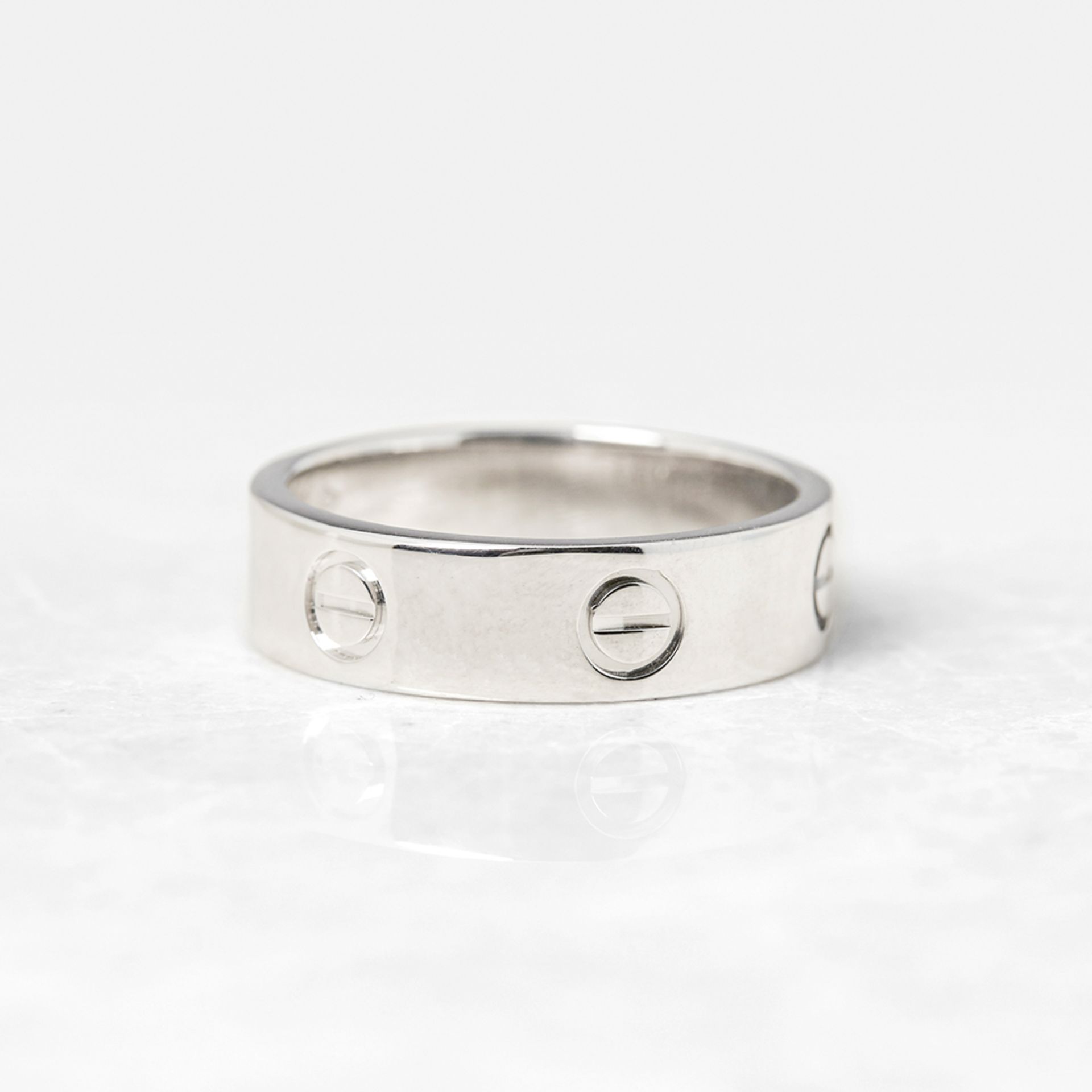 Cartier 18k White Gold Love Ring - Image 4 of 7