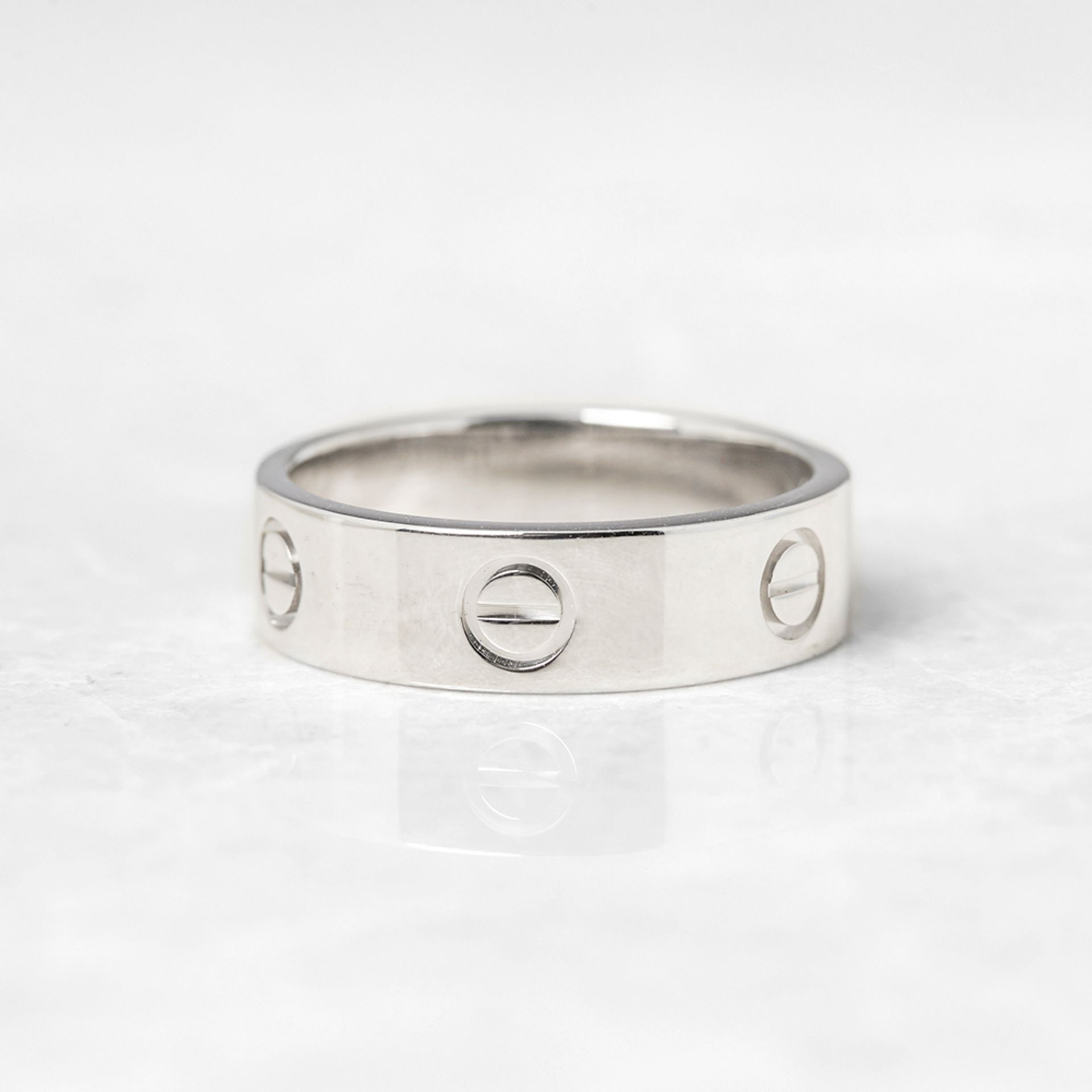 Cartier 18k White Gold Love Ring - Image 3 of 7