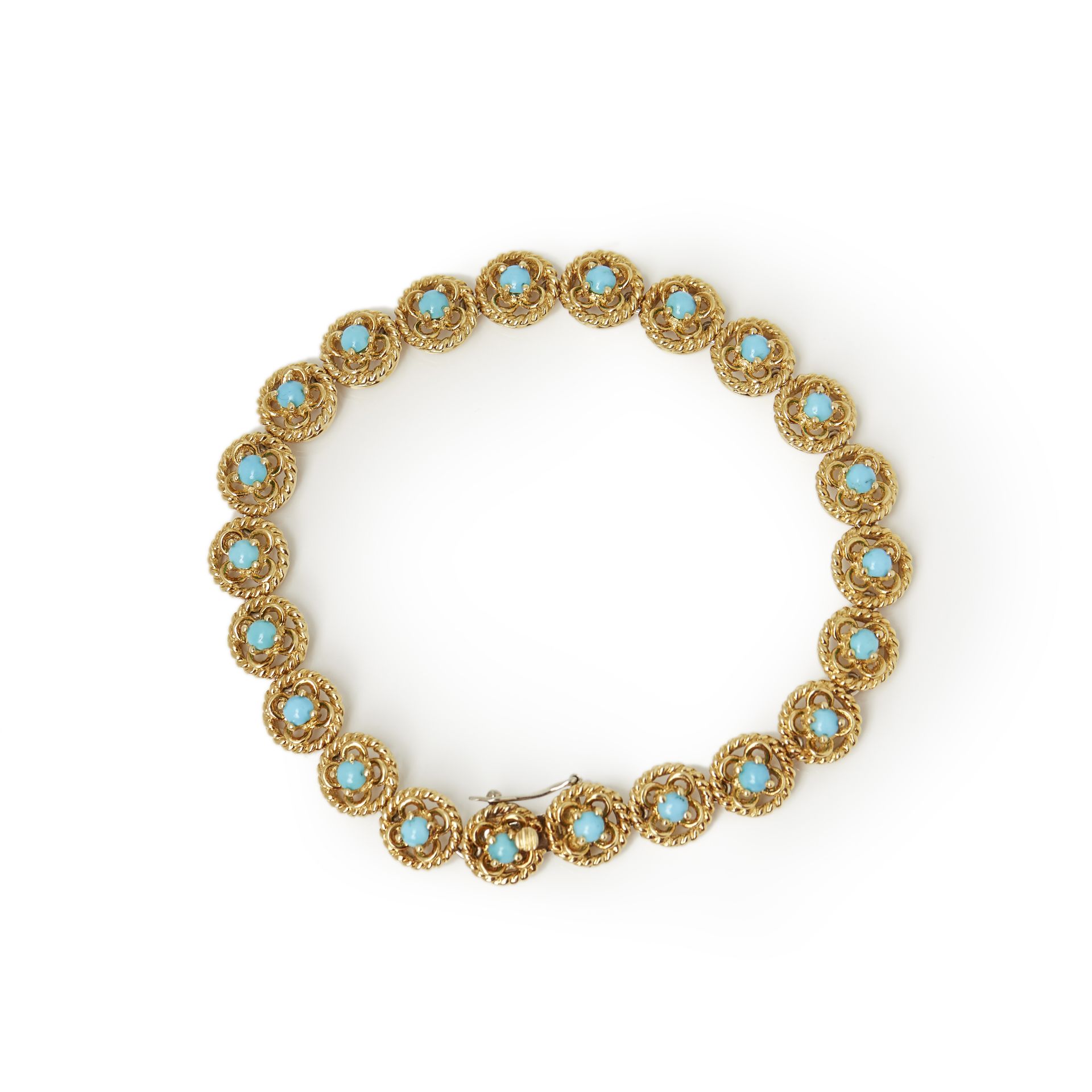 Cartier 18k Yellow Gold Turquoise Bracelet - Image 9 of 9