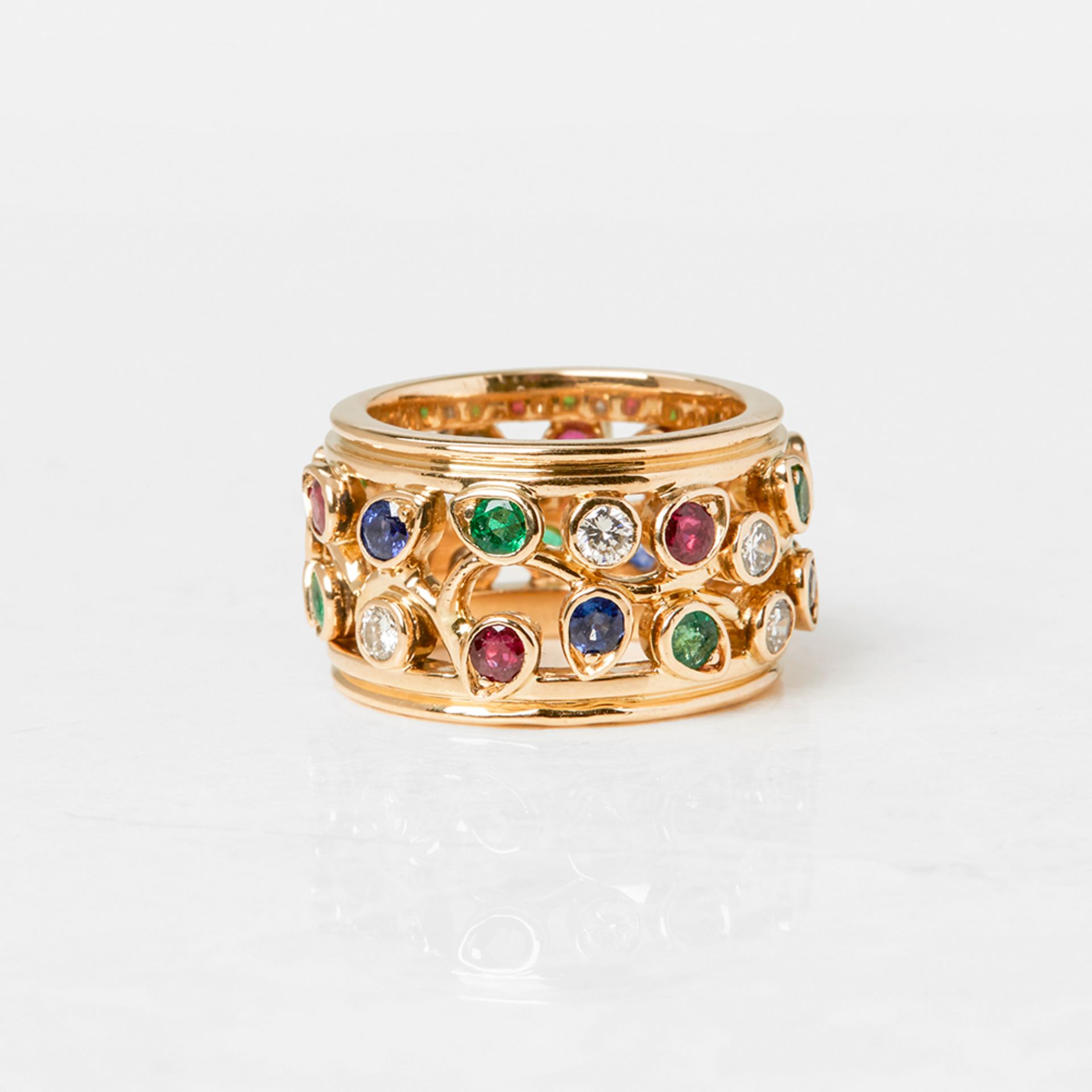 Cartier 18k Yellow Gold Multi-Gem Ring - Bild 3 aus 5