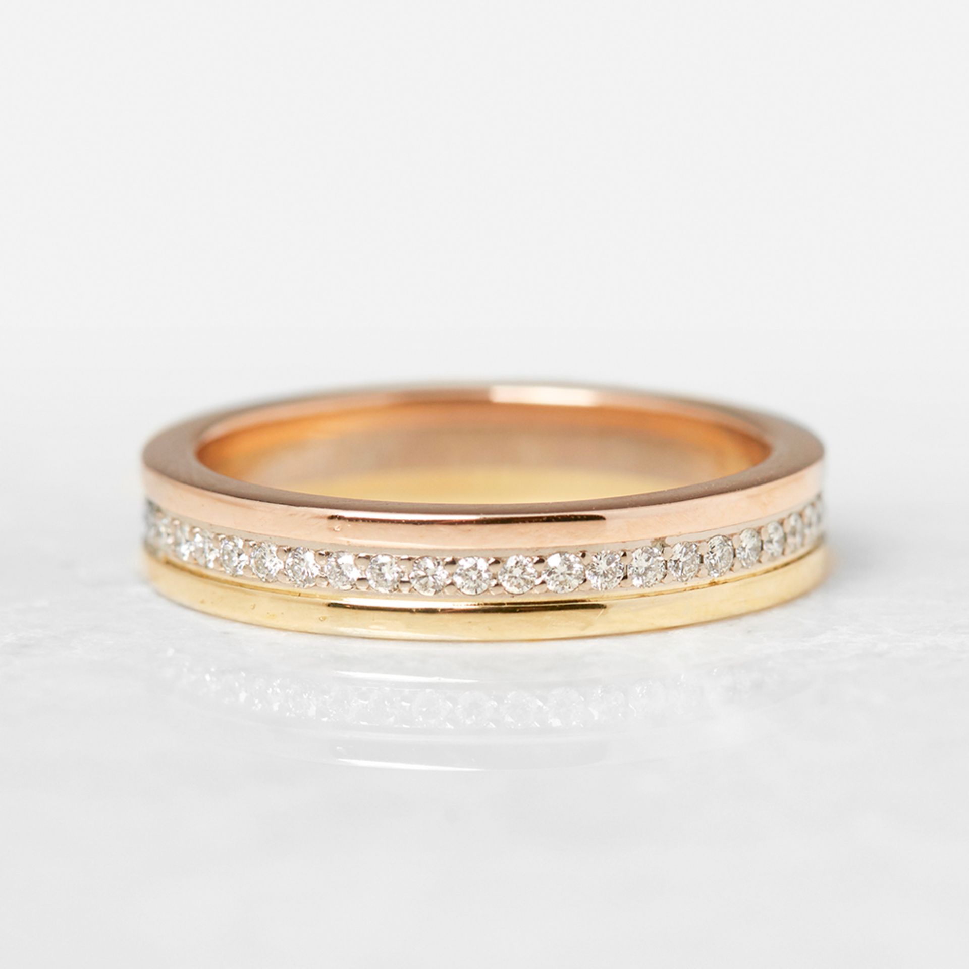 Cartier 18k Yellow, White & Rose Gold Diamond Eternity Ring - Image 2 of 5