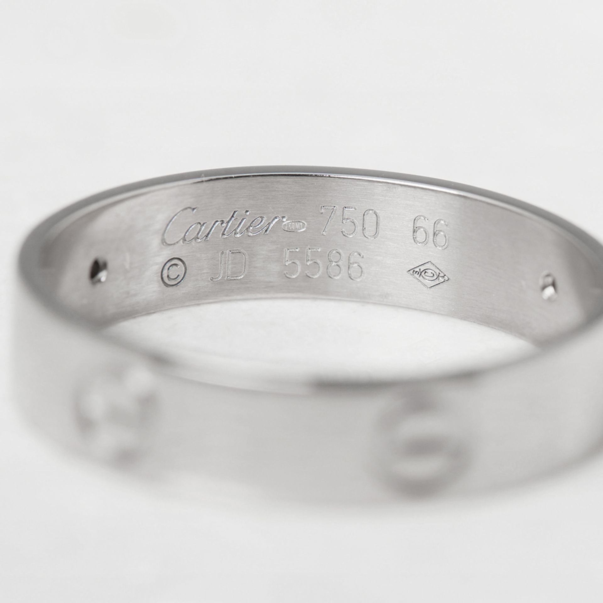 Cartier 18k White Gold Love Ring - Image 5 of 5