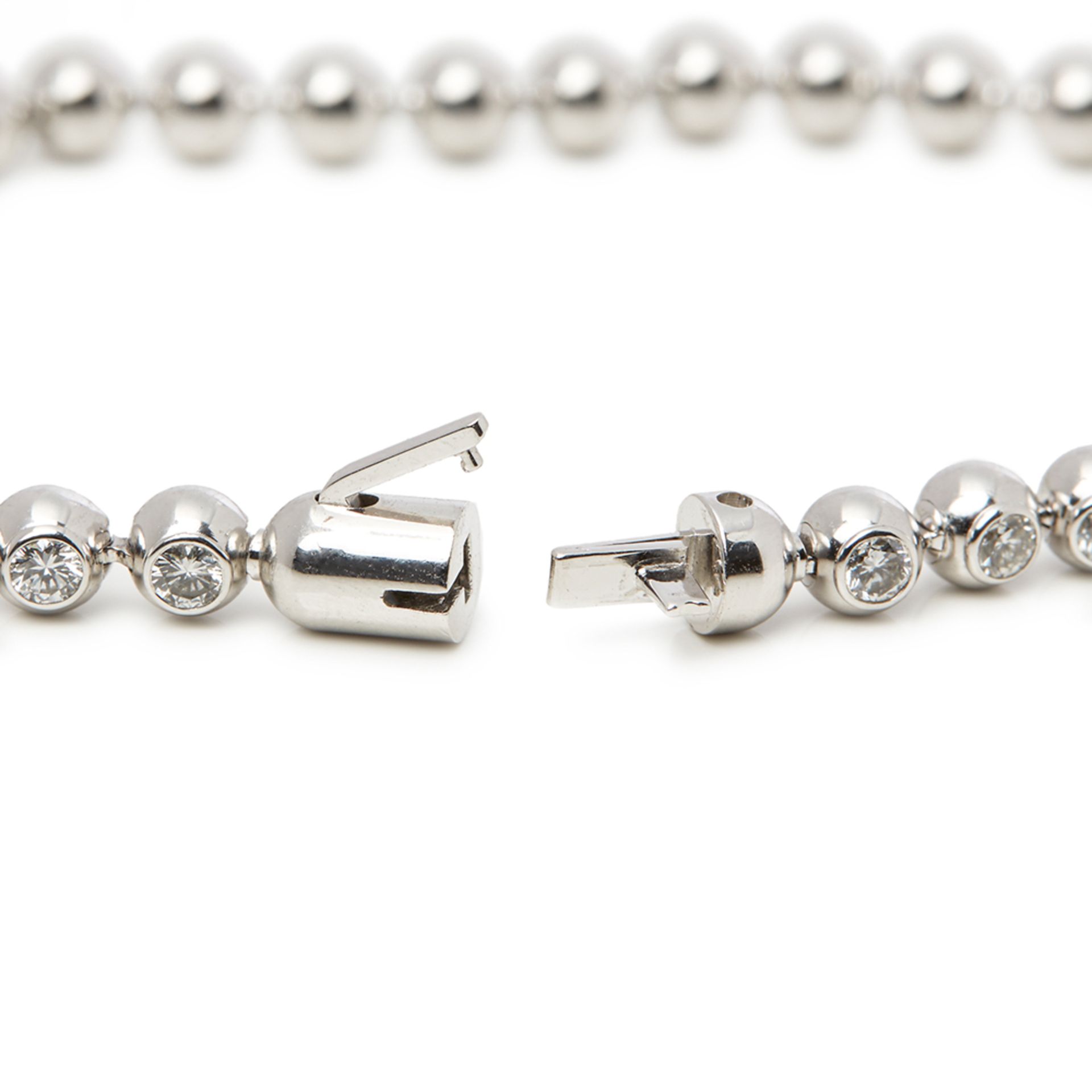 Cartier 18k White Gold Perles de Diamants Bracelet - Bild 5 aus 8