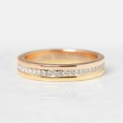 Cartier 18k Yellow, White & Rose Gold Diamond Eternity Ring
