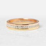 Cartier 18k Yellow, White & Rose Gold Diamond Eternity Ring