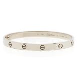 Cartier 18k White Gold Love Bracelet Size 21