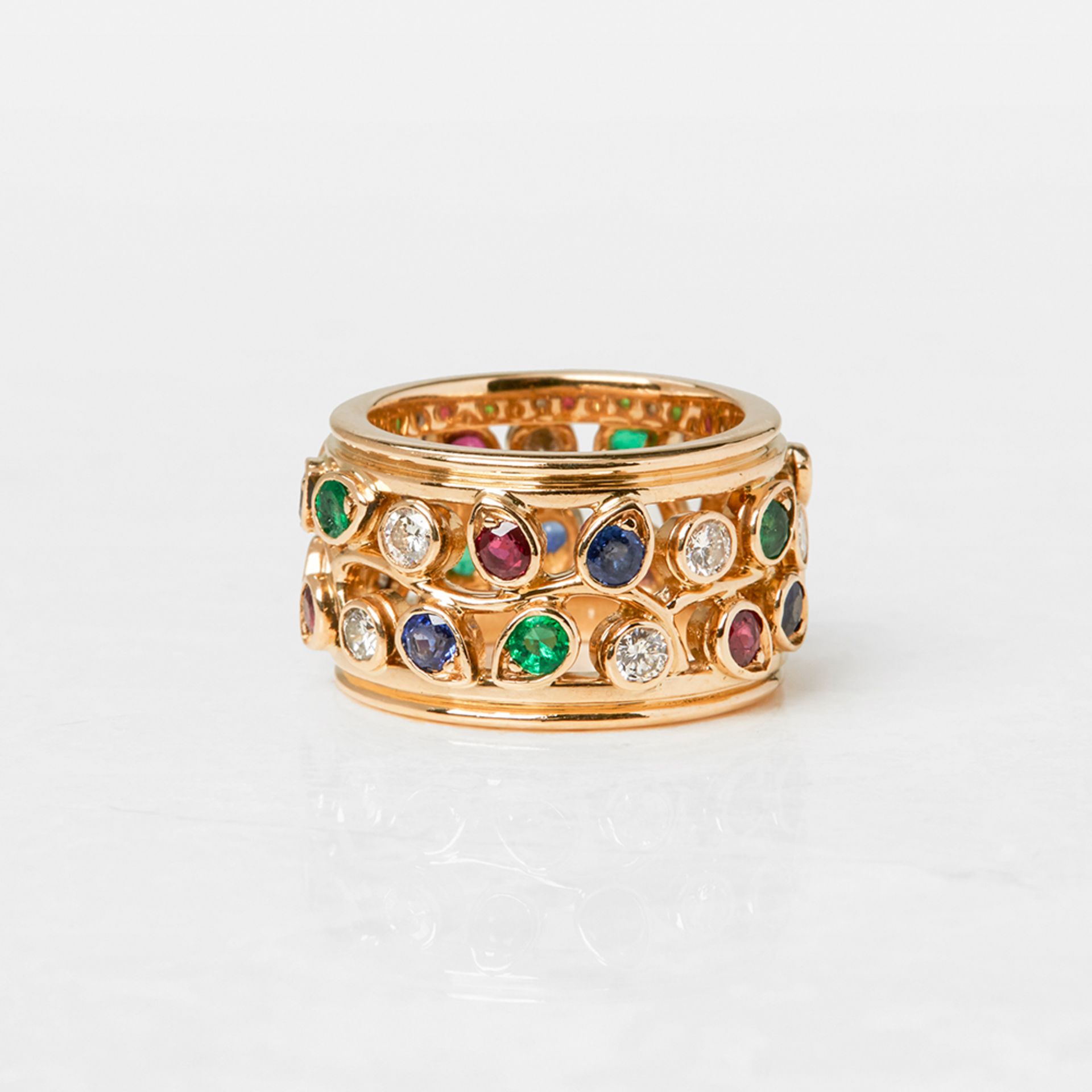 Cartier 18k Yellow Gold Multi-Gem Ring - Image 2 of 5