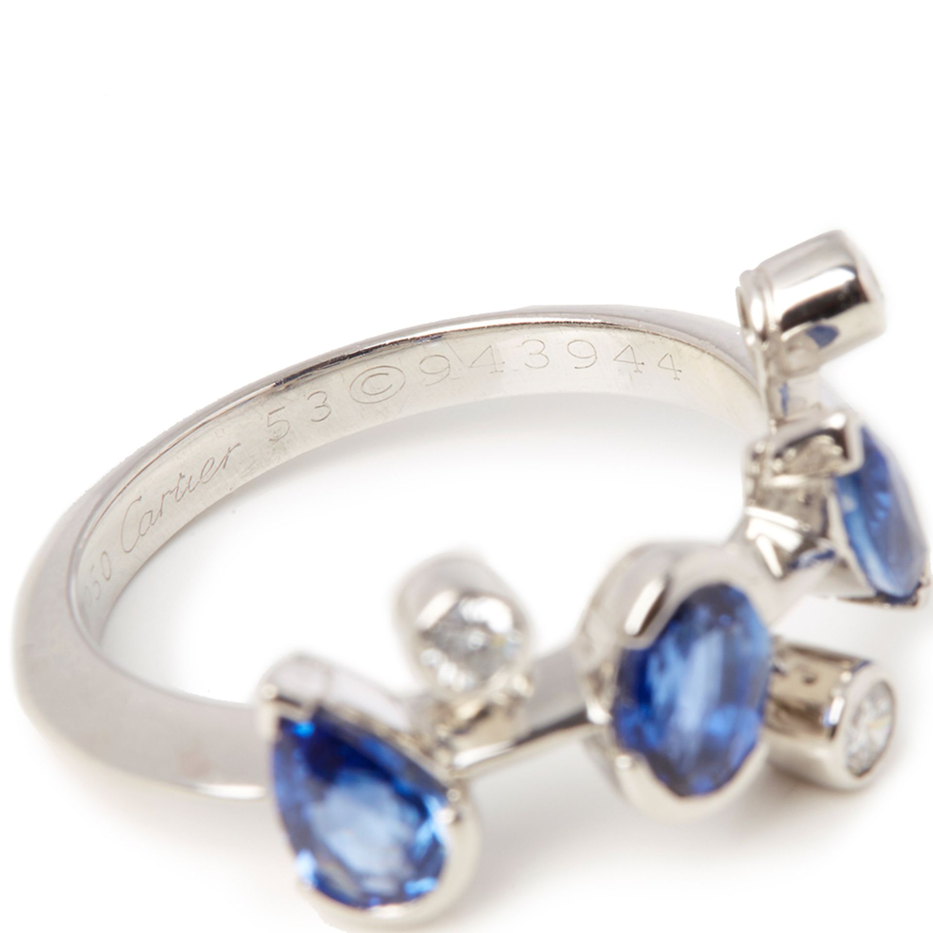 Cartier Platinum Sapphire & Diamond Meli Melo Ring - Image 8 of 9