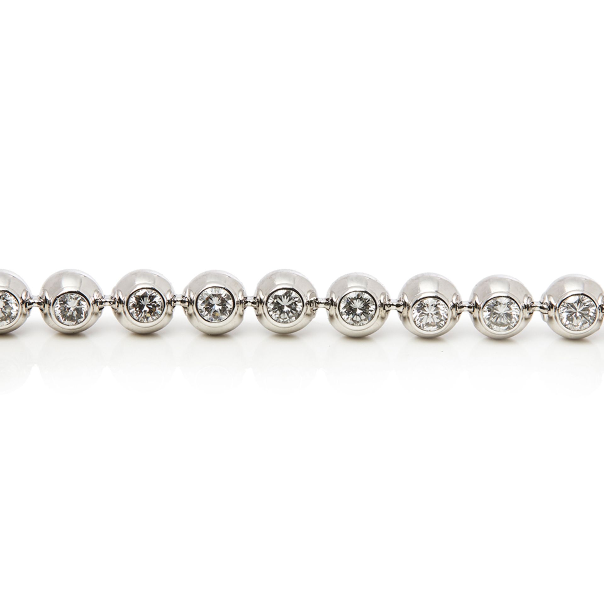 Cartier 18k White Gold Perles de Diamants Bracelet - Bild 3 aus 8