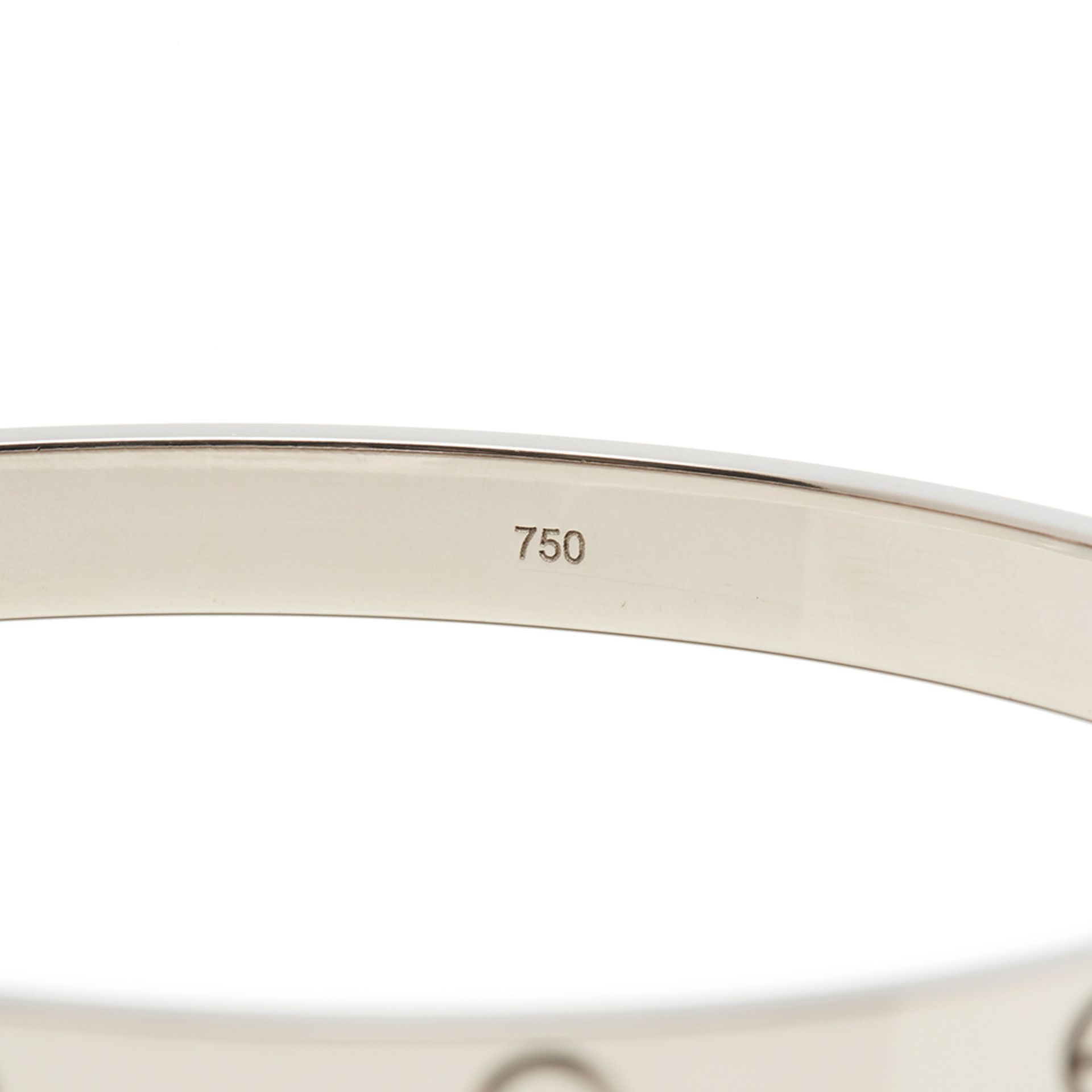 Cartier 18k White Gold Love Bracelet Size 21 - Image 7 of 9