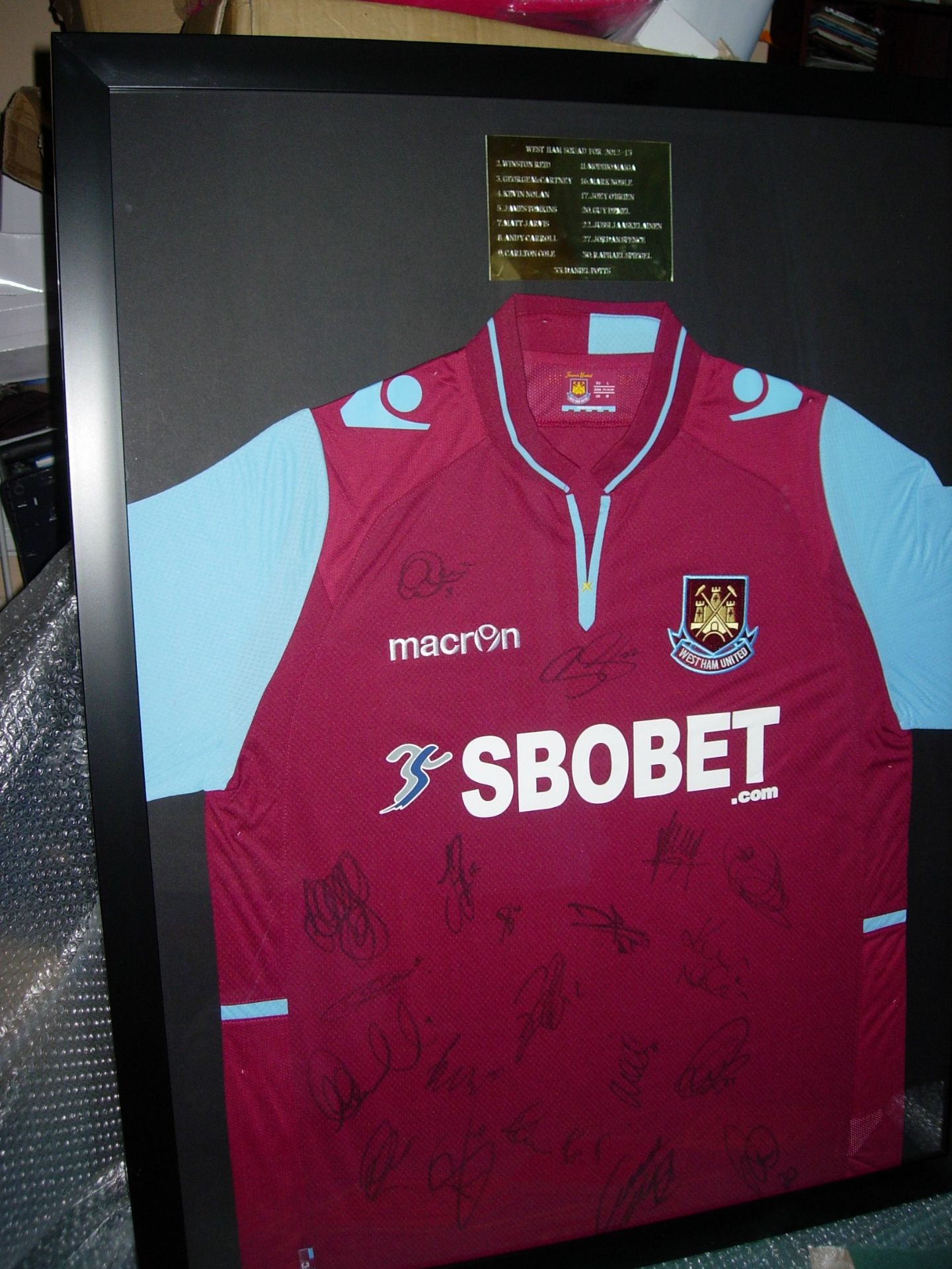 1 X Westham Utd Shirt - Image 2 of 3