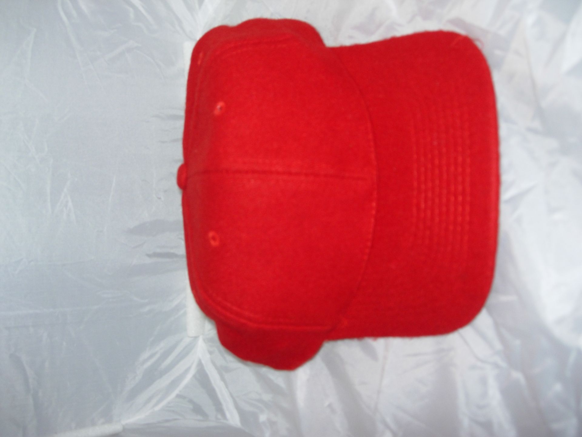 1 Bx Of 144 Red Baseball Caps - Image 2 of 2