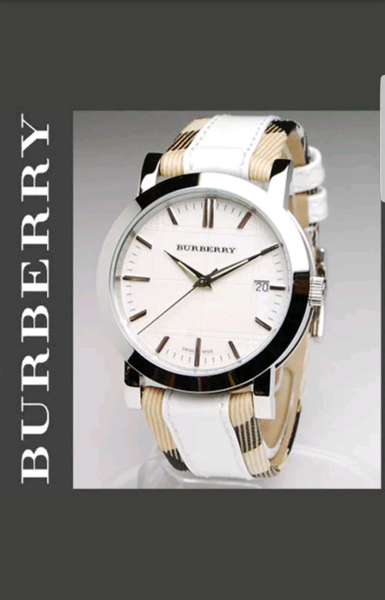 BRAND NEW LADIES BURBERRY WATCH BU1379, COMPLETE WITH ORIGINAL BOX AND MANUAL