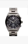BRAND NEW EMPORIO ARMANI AR0376 GENTS CHRONOGRAPH WATCH, COMPLETE WITH ORIGINAL PACKAGING AND