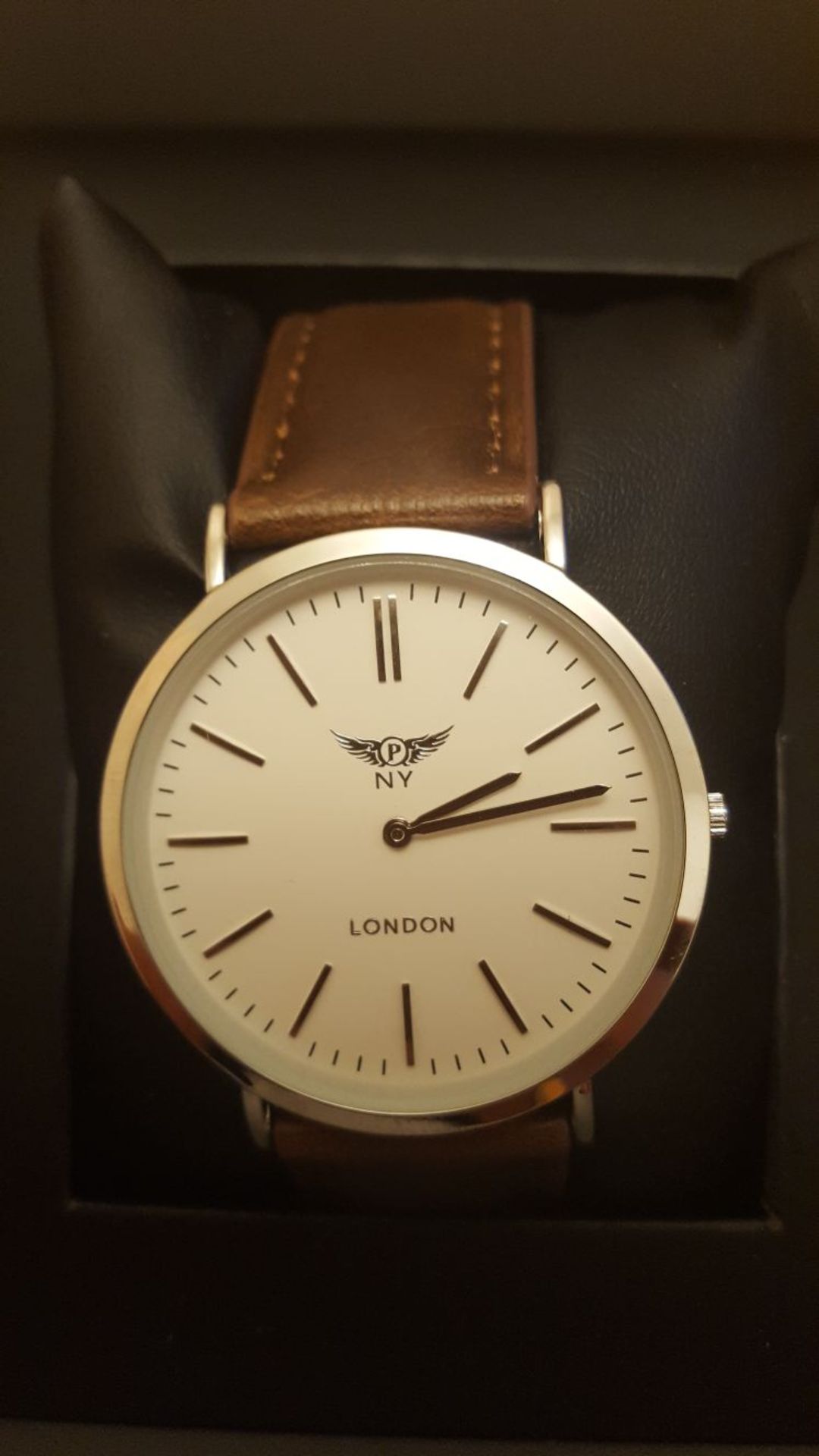 ** TRADE LOT ** BRAND NEW GENTS NY LONDON SLIMLINE WATCHES, VARIOUS COLOURS - 6 WATCHES - Image 2 of 4