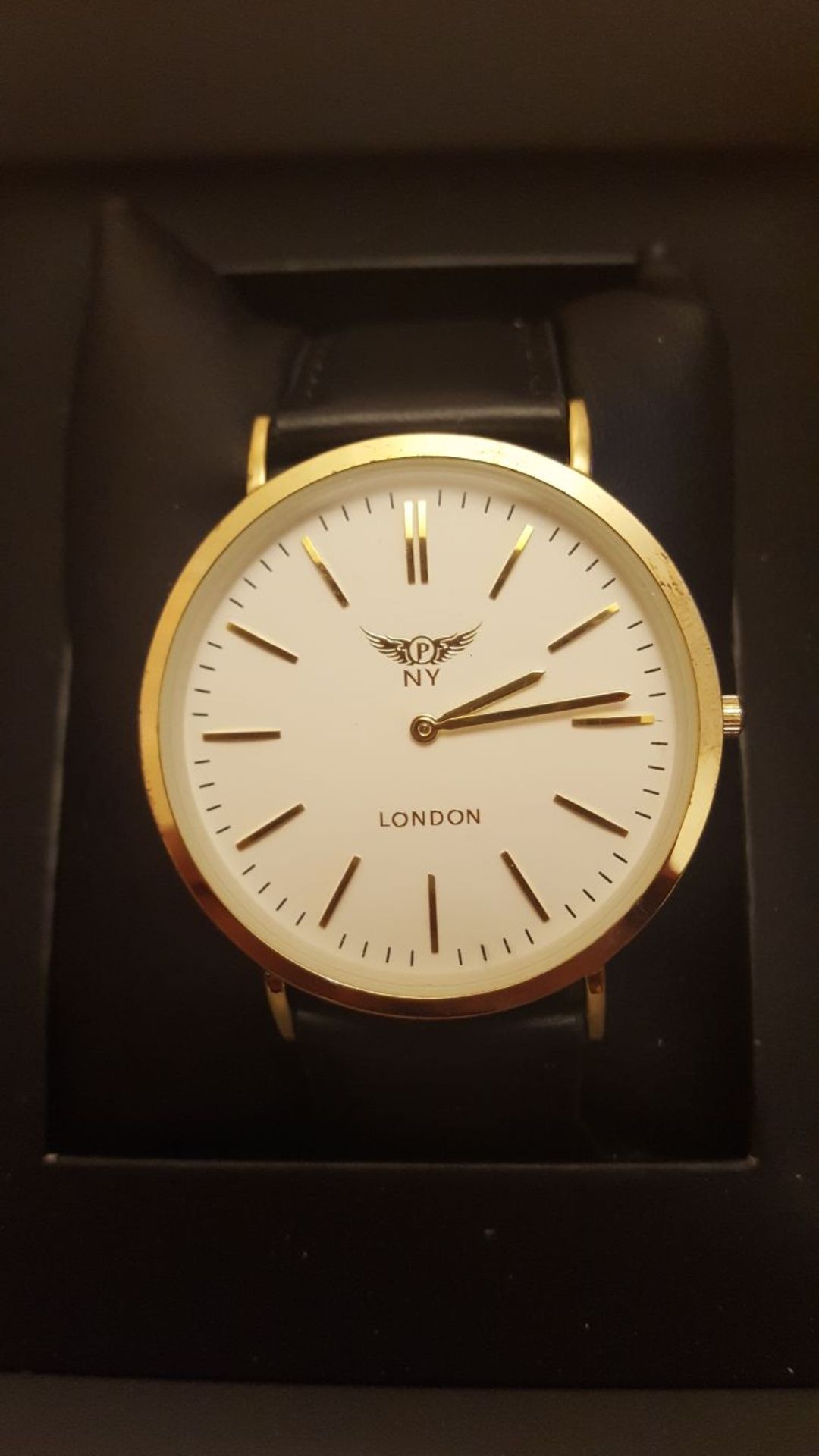 ** TRADE LOT ** BRAND NEW GENTS NY LONDON SLIMLINE WATCHES, VARIOUS COLOURS - 6 WATCHES - Image 3 of 4
