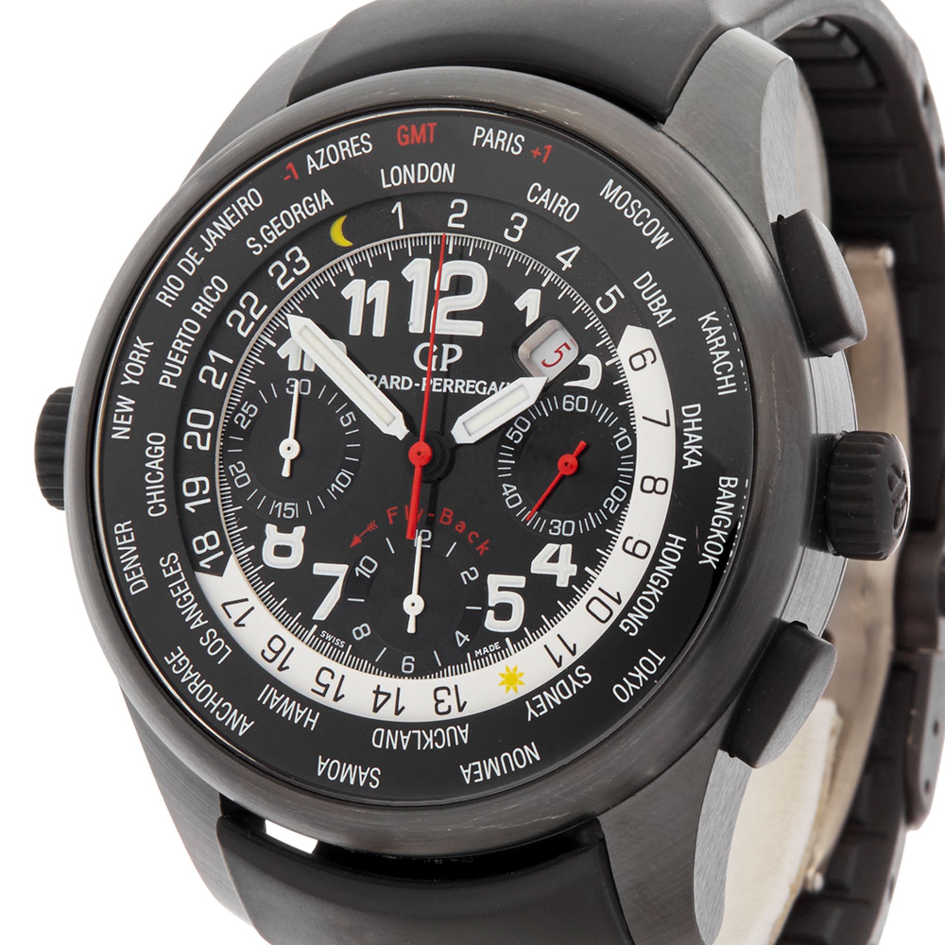 Girard Perregaux WW.TC Shadow Flyback Chronograph 43mm Black DLC Coated Stainless Steel