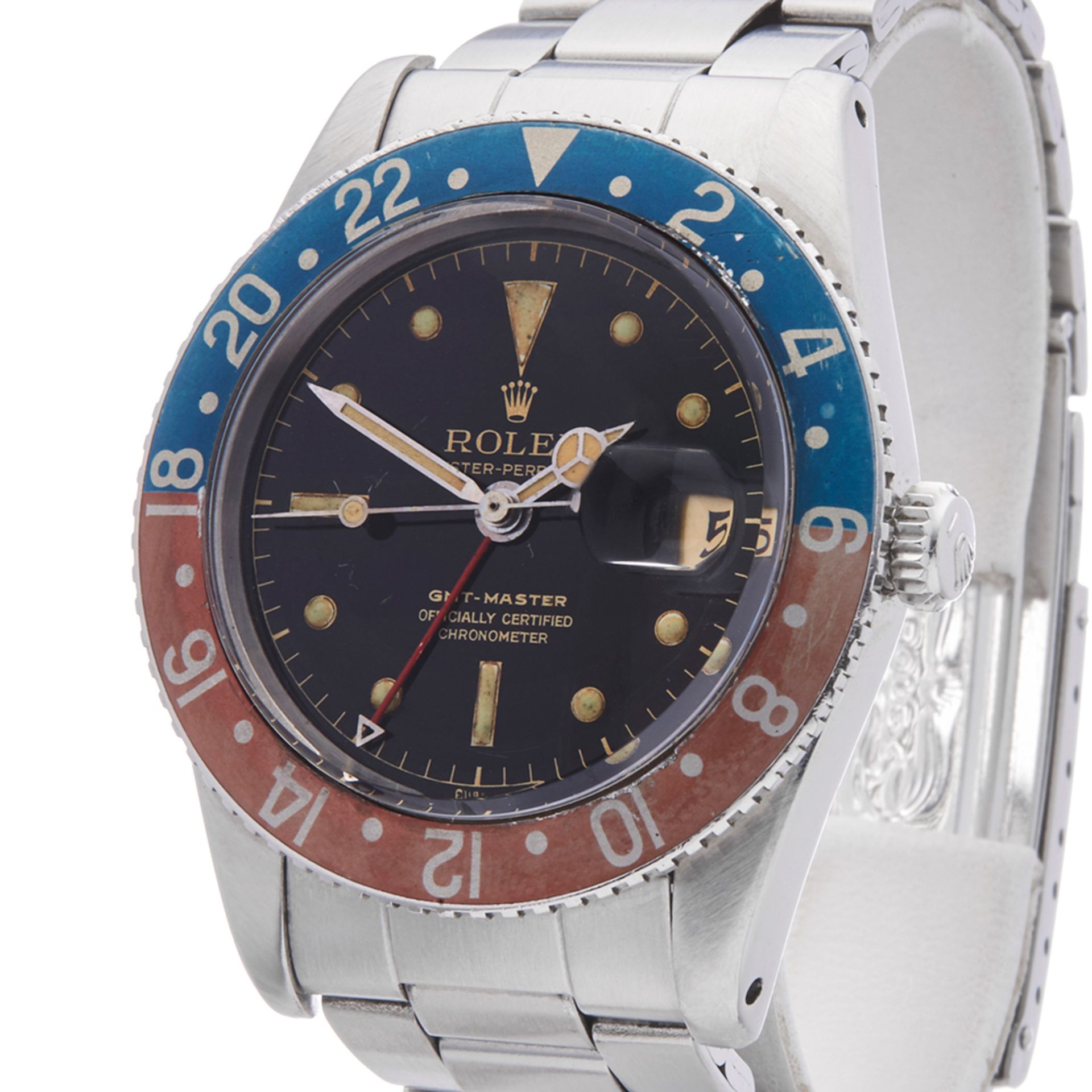 Rolex GMT-Master Pepsi with Gloss Gilt Dial 38mm Stainless Steel - 6542