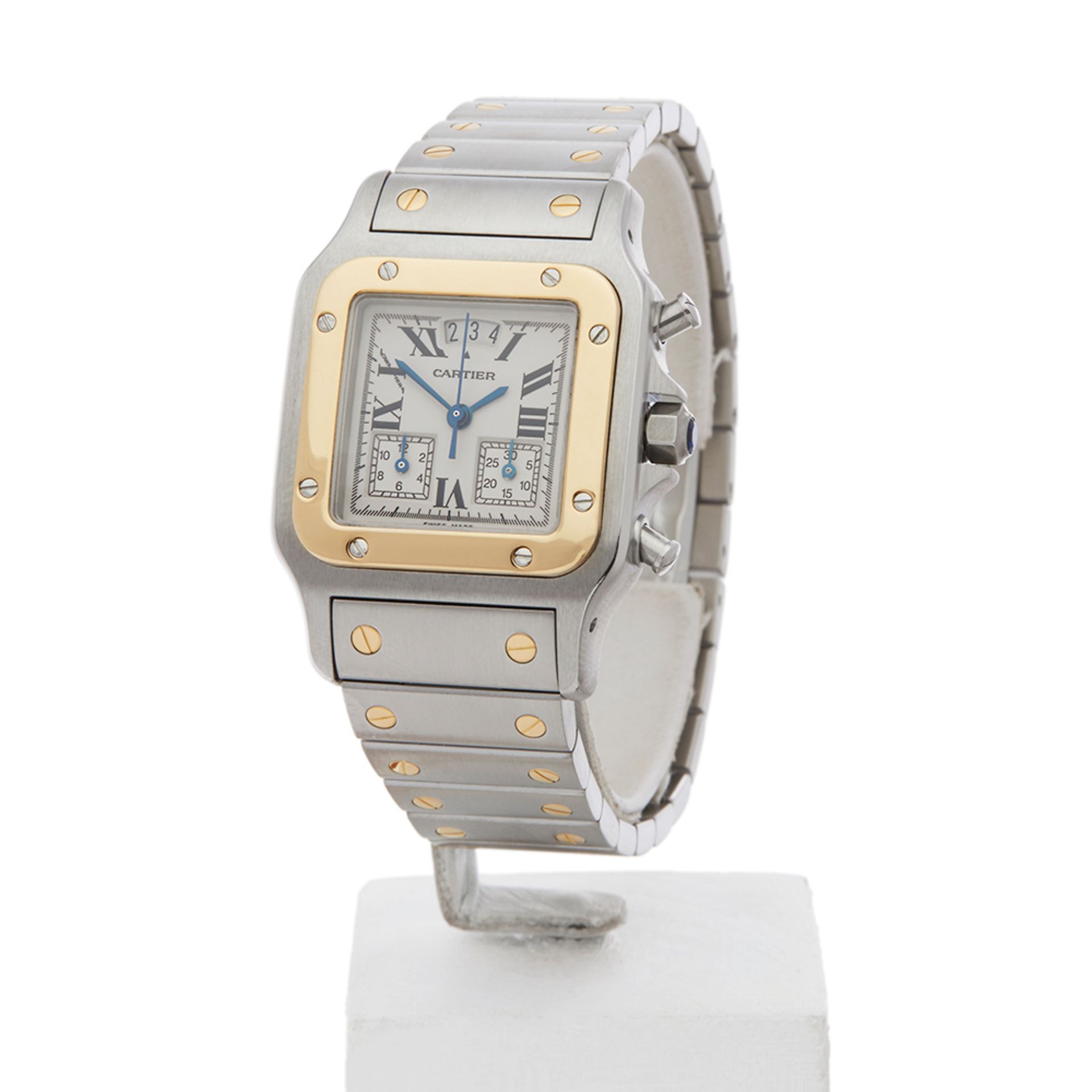 Cartier Santos Galbee Chronograph 30mm Stainless Steel & 18k Yellow Gold - 2425 or W20042C4 - Image 3 of 8