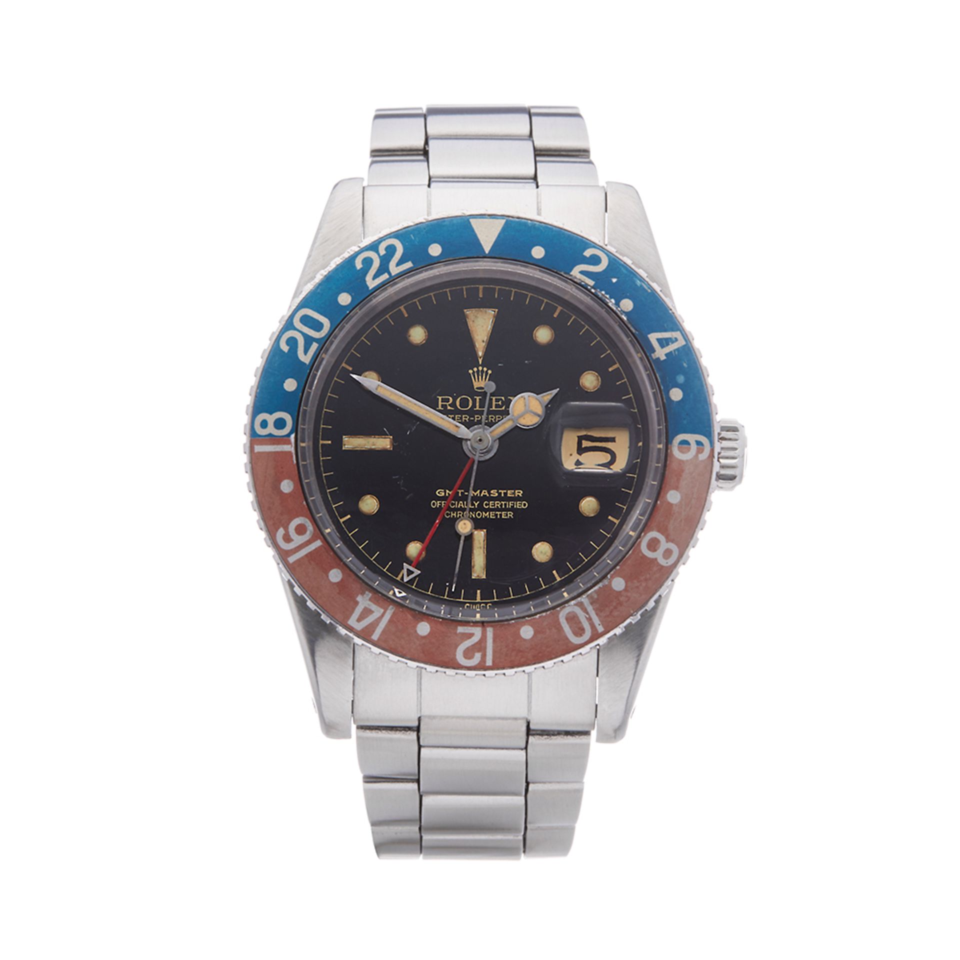 Rolex GMT-Master Pepsi with Gloss Gilt Dial 38mm Stainless Steel - 6542 - Bild 2 aus 14