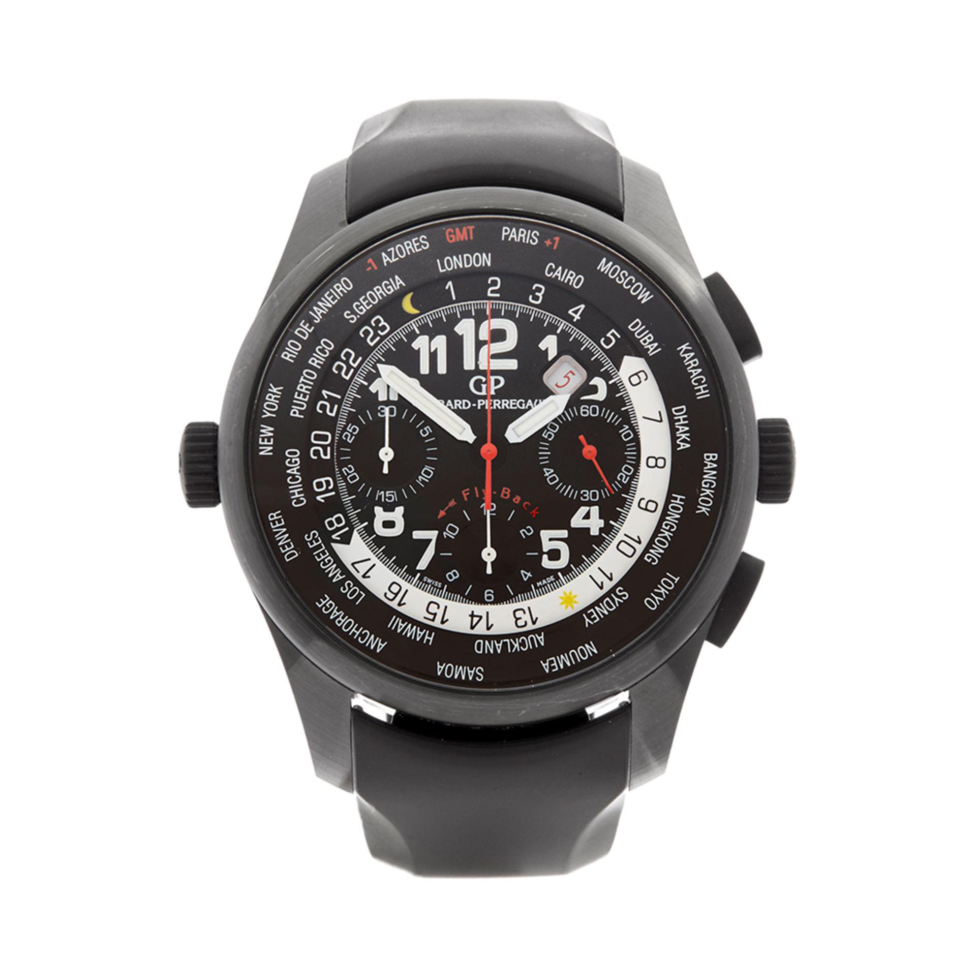 Girard Perregaux WW.TC Shadow Flyback Chronograph 43mm Black DLC Coated Stainless Steel - Image 2 of 7