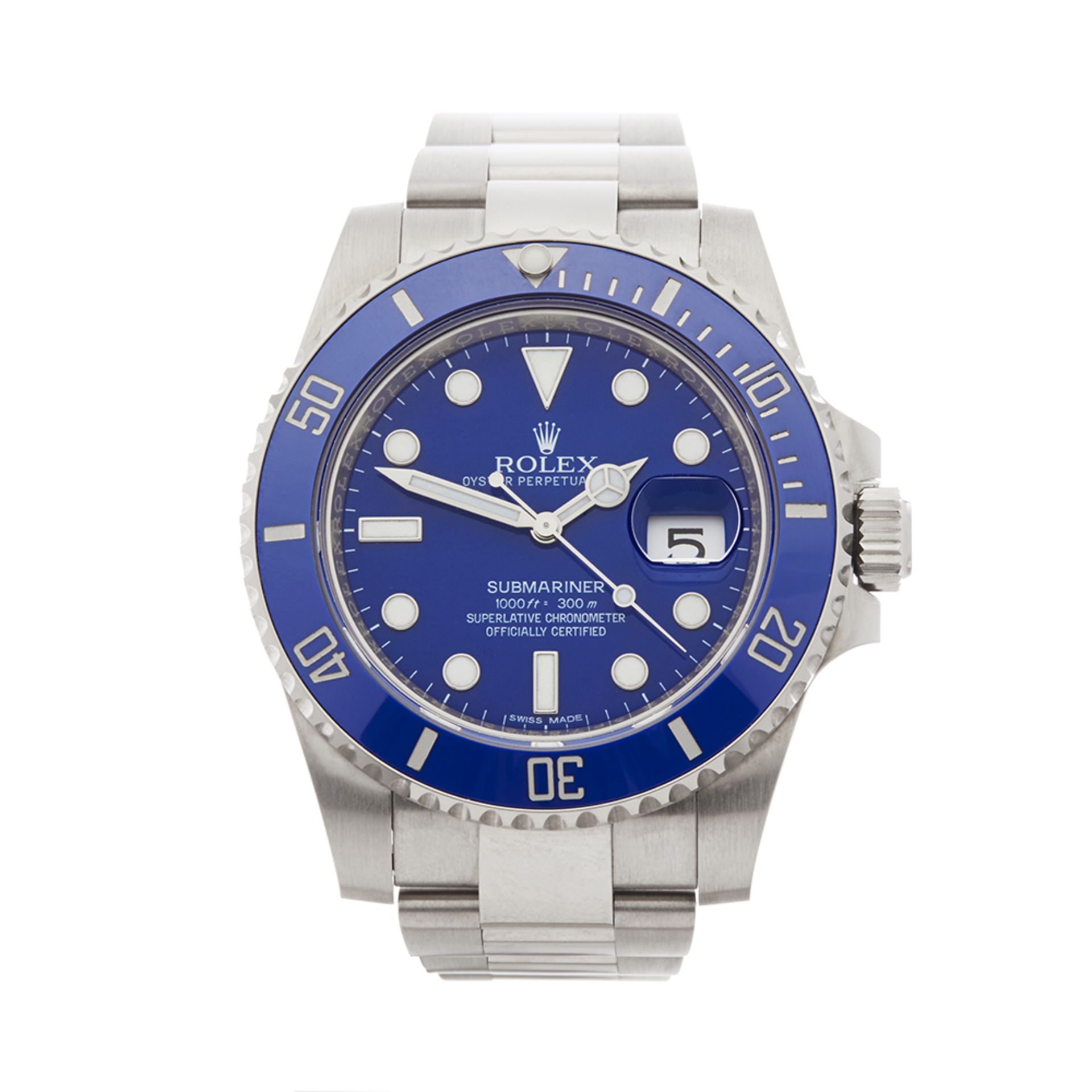 Rolex Submariner Smurf 40mm 18k White Gold - 116619LB - Image 2 of 8