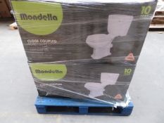 Pallet To Contain 4 X Mondella Maestro Close Coupled Toilet Suite'S. Rrp £499 Each. Each Set