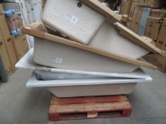 (Bath15) Pallet To Contain 4 Baths In Various Shapes And Sizes. Original Rrp Value In Excess Of £1,