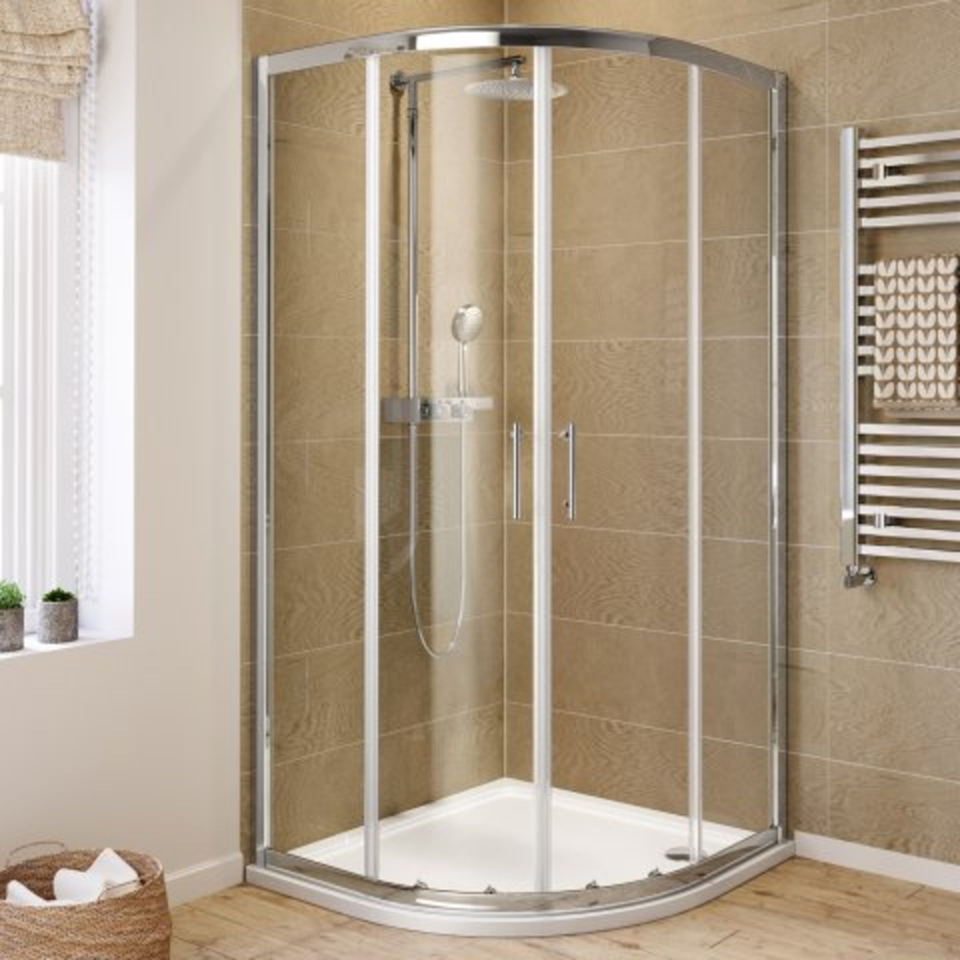 (P7) Pallet To Contain 12 X Brand New 800Mm Fully Framed High Quality Quadrant Shower Enclosures.