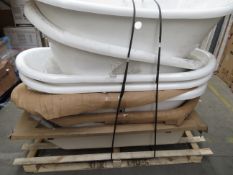(Bath8) Pallet To Contain 7 Baths In Various Shapes And Sizes To Include 6 X Traditional Baths.