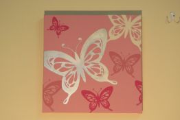 PINK BUTTERFLY CANVAS PRINT