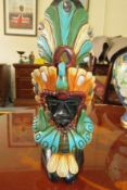 Ornamental Glass Tribal Head