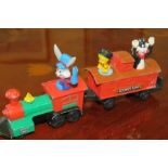 1989 Ertl Looney Tunes Train And Caboose Featuring Bugs Bunny, Sylvester And Tweety Pie