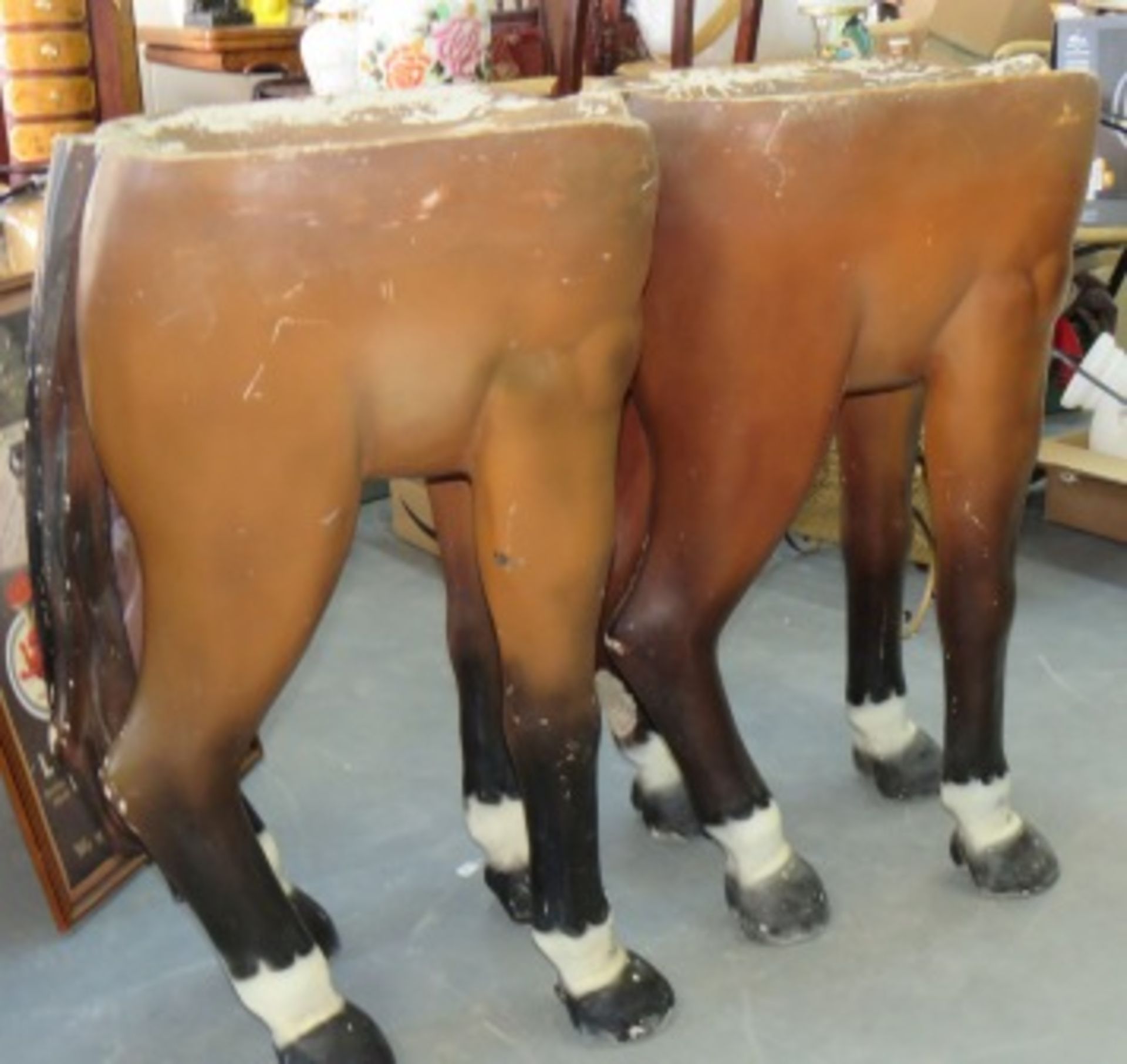 Pair Of Large Horse Style Bar Stools