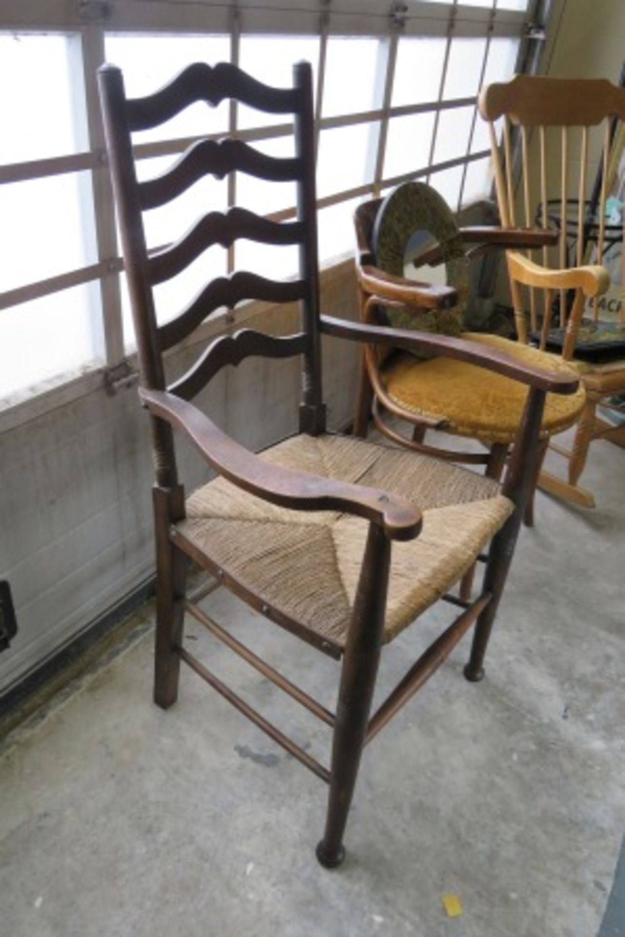 Reed Seated Vintage Chair - Image 2 of 2