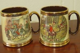 Two Ceramic Gibson Beer Tankards - Pristine Condition