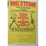 Original 1962 USA Cinema Poster - Duel Of The Titans - Hercules V Tarzan (63 Of 88)