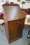 Large Wooden Lecturn With Pull Out Drawer And Cupboard