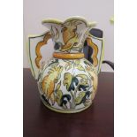 Decorative Spanish Continental Vase Depicting Birds And Flowers