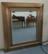 Large Mirror With Gold Coloured Wooden Frame - 90cm x 80cm