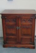 Vintage Carved Wooden TV Cabinet